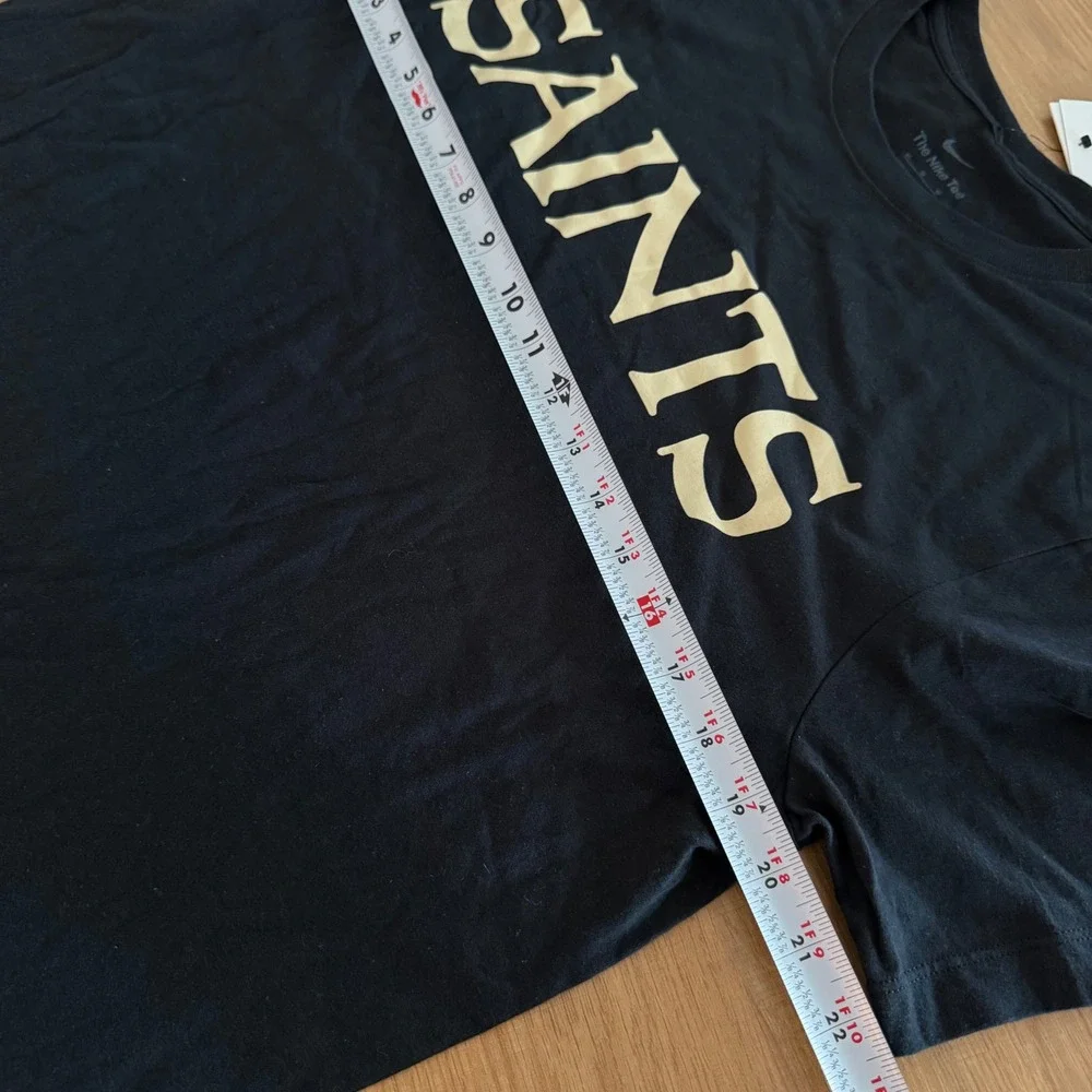 Nike NFL New Orleans Saints Mens Black Cotton Graphic T-Shirt Medium Football
